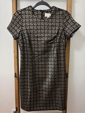 Gold and Black Shift Dress